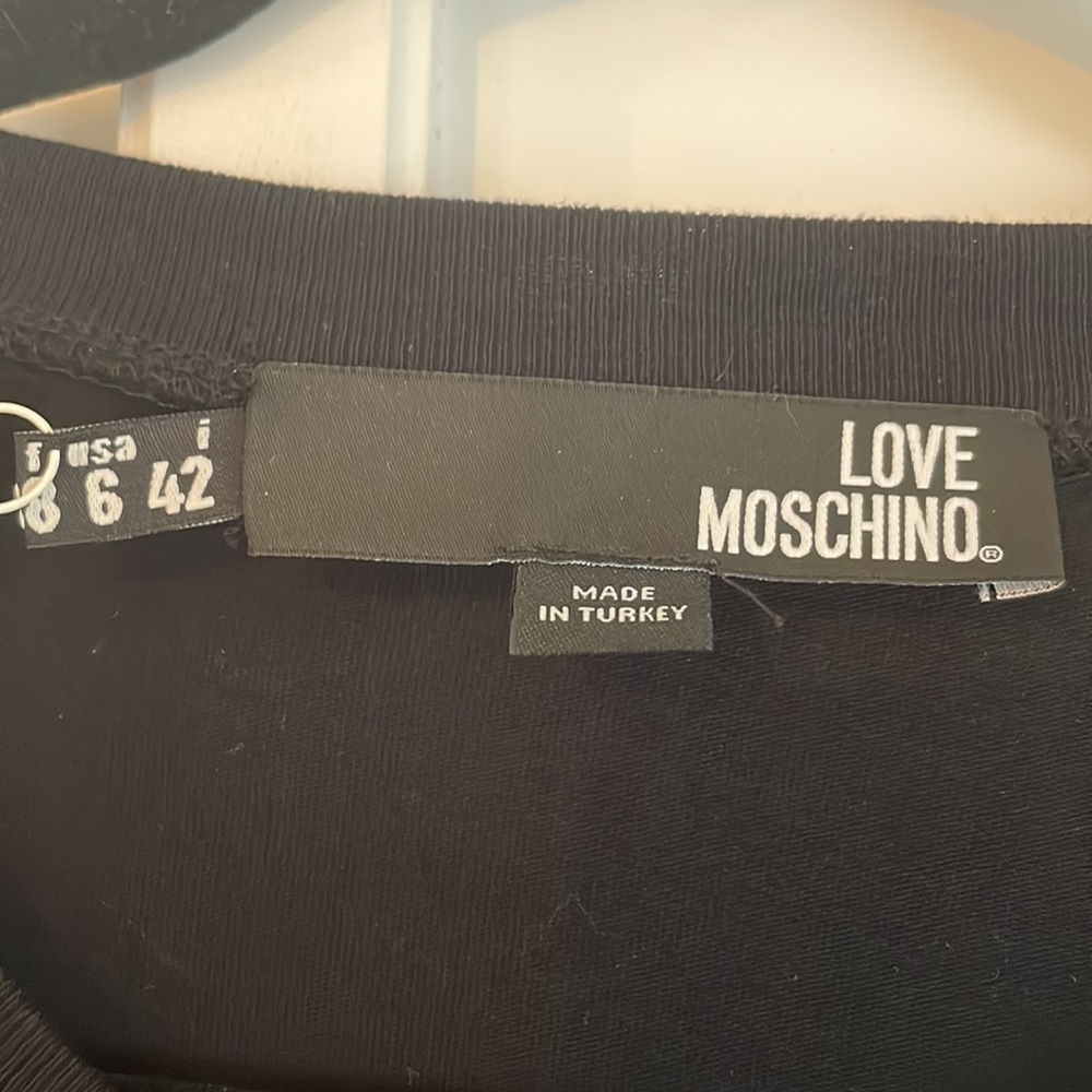 NWT Love Moschino Rhinestone Heart T-shirt - Picture 10 of 11